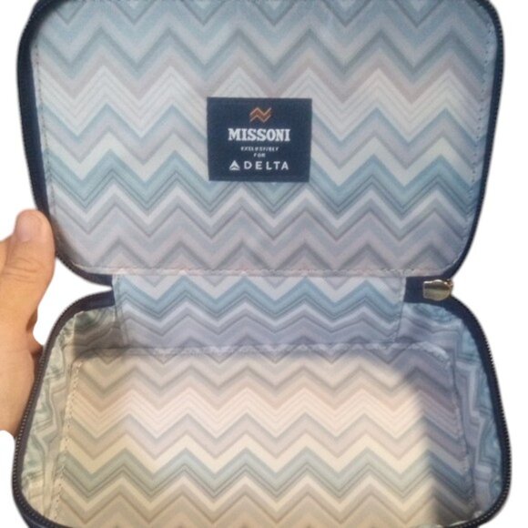 Missoni Blue Chevron Toiletry Bag | Delta One - Picture 2 of 5